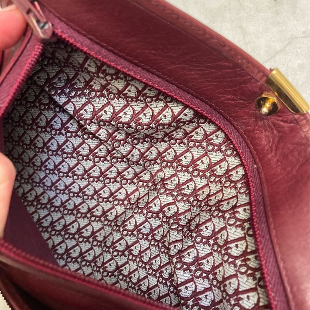 Dior vintage burgandy leather wallet - Picture 8 of 14